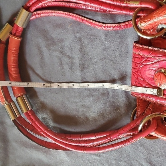 Guess Vintage Pink Rose Periwinkle 60's Chunky Shoulder‎ Bag 12.5" wide - Picture 14 of 14